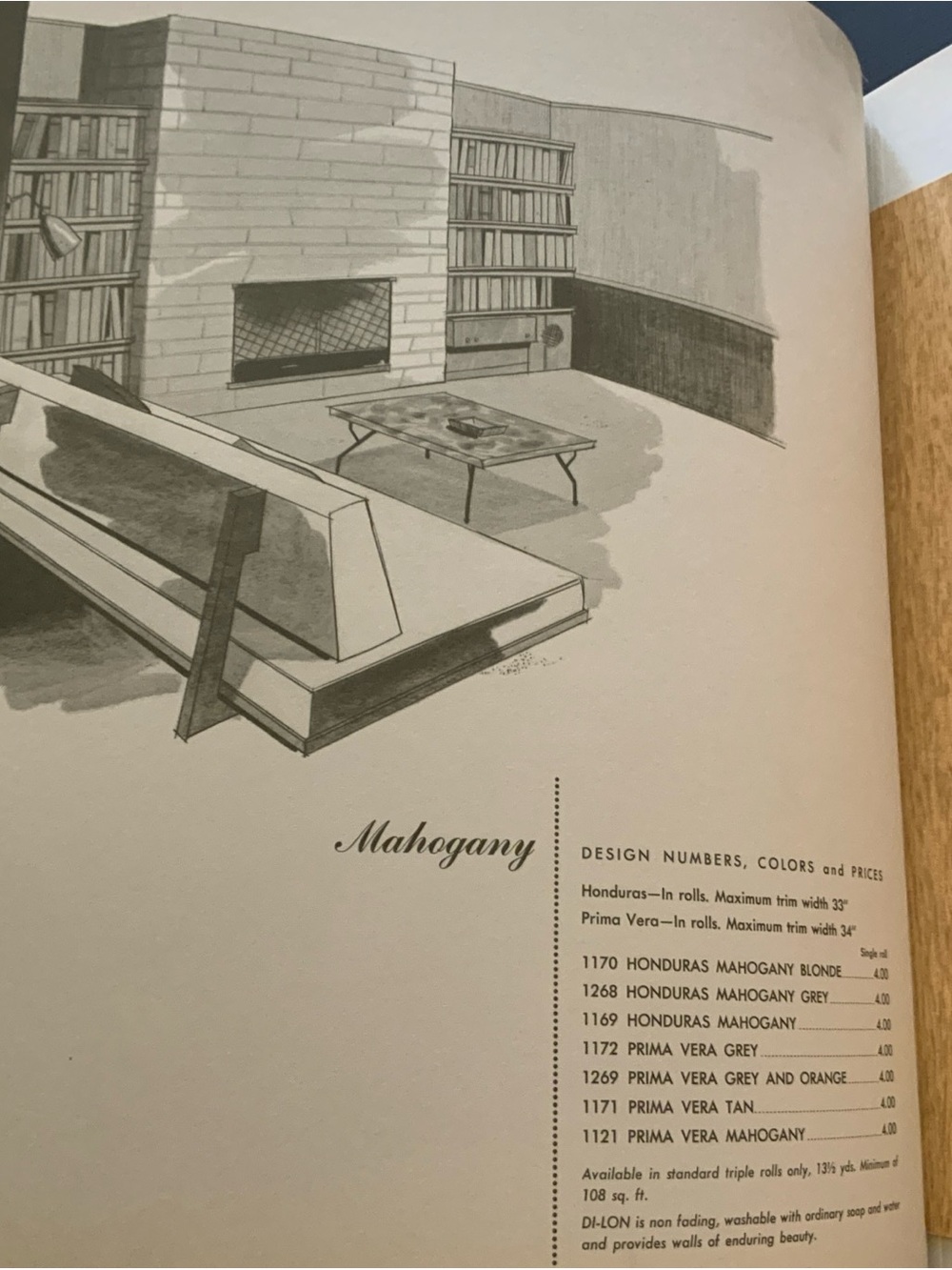 Vintage 1950’s Schumacher Di-Lon Wallpaper Sample Book MCM  16 3/8x16 1/2x3/4 - Picture 10 of 16